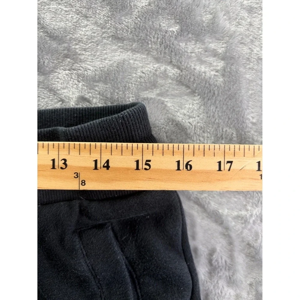 True Religion Brand Jeans Men's Fleece Sweat Shorts Black Gold Logo Size M